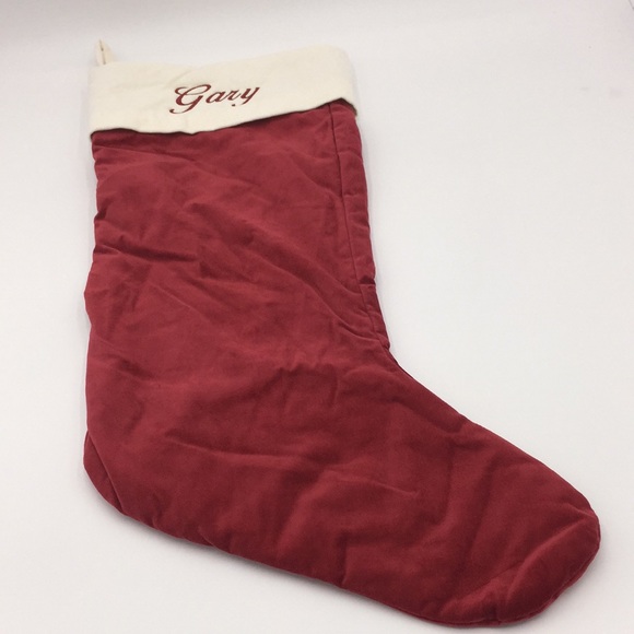 Pottery Barn Velvet Christmas Stocking Xmas “Gary” - Picture 10 of 10